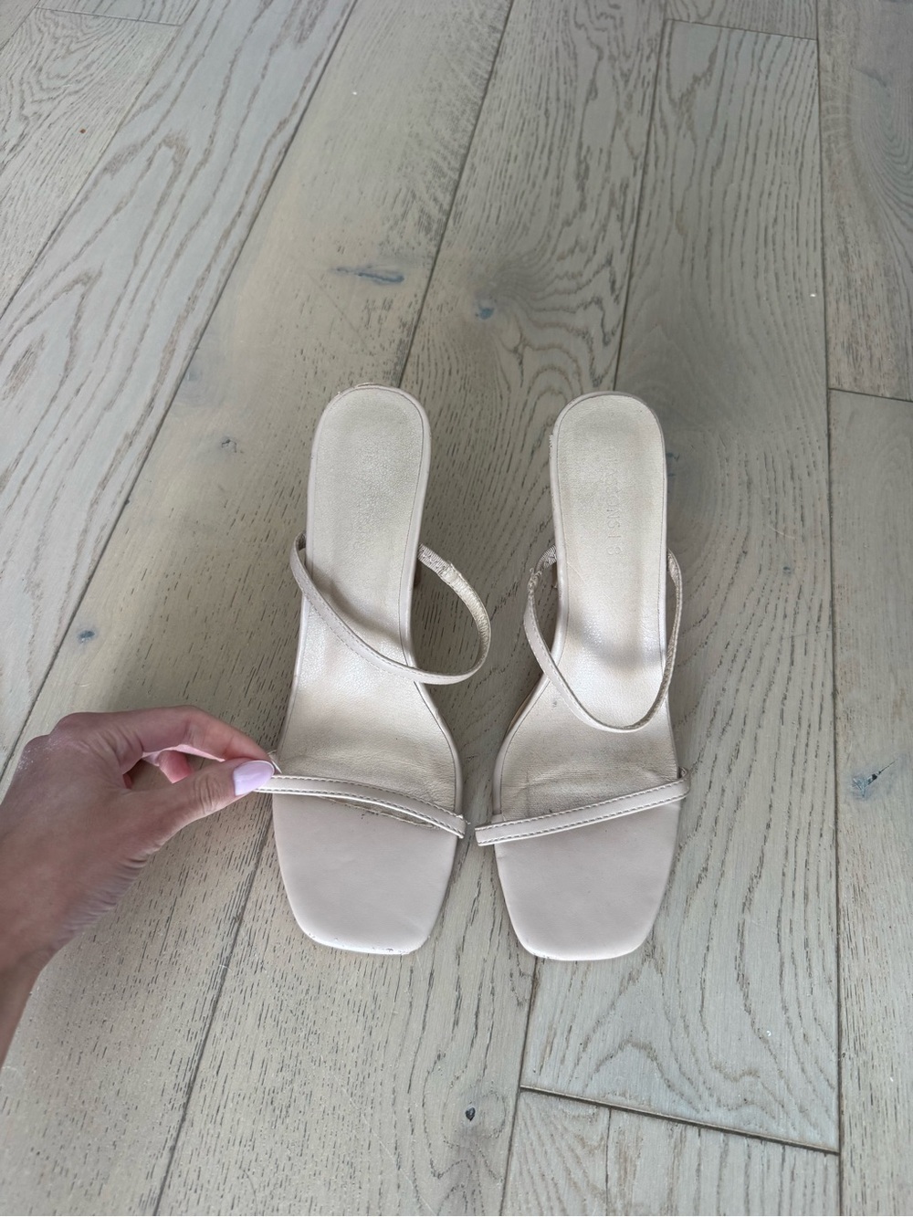 Glassons Nude Strappy Slide Heels